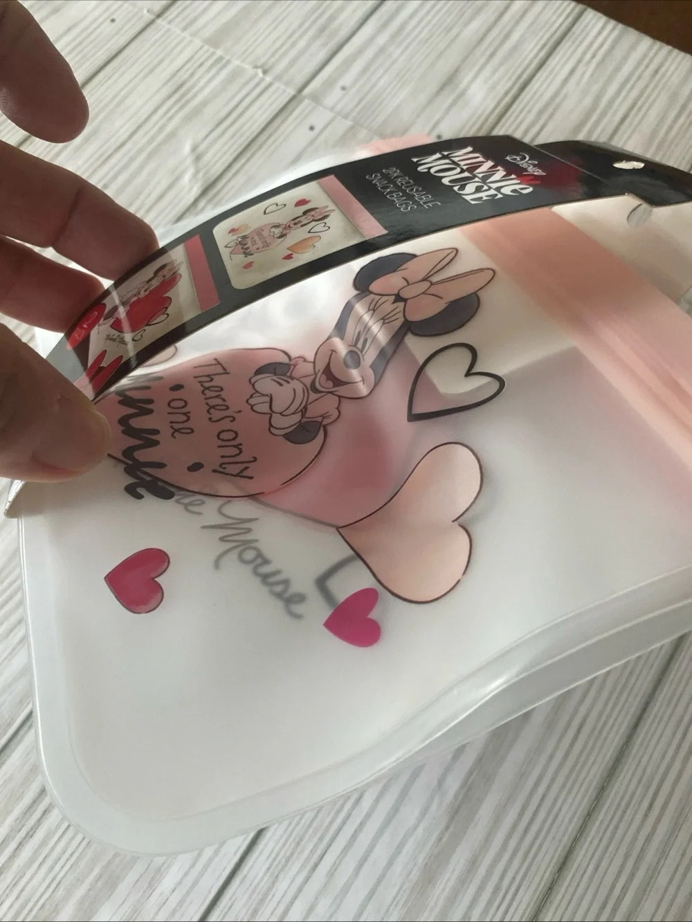 MINNIE MOUSE 2 Pack Reuseable Snack Bags/Pouches